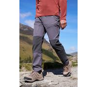 Mountain Warehouse Jungle Mens Trekking Trousers - Water-Resistant, UV Protect, Elastic Waistband, Bottoms - Spring Summer, Hiking & Outdoor Charcoal (Trekking Regular) Men's W34