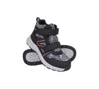 Mountain Warehouse Jupiter Kids Adaptive Waterproof Walking Boots - Trainer Shoes with Adjustable Straps for Boys & Girls Monochrome Junior Shoe Size 3