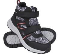 Mountain Warehouse Jupiter Kids Adaptive Waterproof Walking Boots - Trainer Shoes with Adjustable Straps for Boys & Girls Monochrome Junior Shoe Size 5