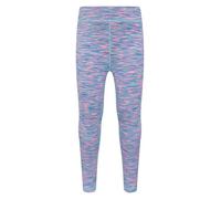 Mountain Warehouse Kayleigh Girls Leggings - Quick Wicking Kids Tights, Soft Childrens Pants, Stretchy Jeggings, Space Dye Design - for, Running, Walking & Sports Blue Kids Size 11-12 Years