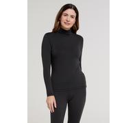 Mountain Warehouse Keep The Heat Womens Isotherm Roll Neck - Warm Underlayering, Thermal Baselayer - Winter Camping, Outdoors, Travelling & Hiking Black Women's Size 10