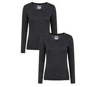 Mountain Warehouse Keep The Heat Womens Round Neck Top 2-Pack - Isotherm Quick Dry & Lightweight Ladies Baselayer - Spring Summer, Outdoors & Travelling Black (Multipack) Women's Size 8