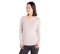 Mountain Warehouse Keep The Heat Isotherm Womens Round Neck Top - Lightweight Ladies Baselayer, Breathable Underlayer - Best for Skiing, Snowboarding Light Beige (Keep the Heat) Women's Size 16