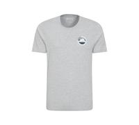 Mountain Warehouse Keswick Mens T-Shirt Cotton Round Neck Breathable Everyday Tee Grey - Size X-Large