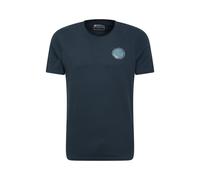 Mountain Warehouse 'Keswick Tree Ring' Mens Cotton T-Shirt Lightweight Breathable Graphic Print Top Dark Blue - Size Large