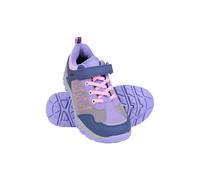 Mountain Warehouse Stampede Kids Adaptive Waterproof Walking Shoe - Easy Wear Boots with EVA Cushion, Mesh Upper & Rubber Outsole - Walking, Hiking, Outdoors & Trekking Lilac Kids Shoe Size 5