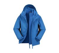 Mountain Warehouse Cannonball 3 in 1 Waterproof Jacket - Breathable Triclimate Rain Jacket, Taped Seams Coat, Detachable Hood - Kids Coat for Winter Walking Cobalt Size 13 Years
