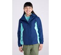 Mountain Warehouse Lightning 3 in 1 Kids Waterproof Jacket - Taped Seams Triclimate Jacket, Detachable Hood, Inner Fleece Kids Coat - For Walking, Hiking Blue (01) Kids Size 5-6 Years