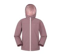 Mountain Warehouse Kids Arctic Borg Lined Soft Shell Jacket - Pink - 7-8 Years - Pink - 93% Polyester/7% Elastane