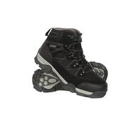 Mountain Warehouse Trail Kids Waterproof Boots - Synthetic Mesh Upper Girls & Boys Shoes, EVA Footbed, High Traction - Best for Spring Summer, Hiking & Outdoors Black Kids Shoe Size 3