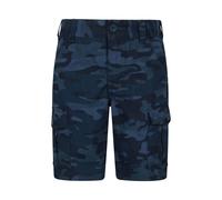 Mountain Warehouse Kids Camo Cargo Shorts - Navy - 7-8 Years - Navy - 100% Cotton