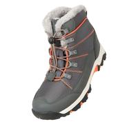 Mountain Warehouse Kids Comet Waterproof Snow Boots - Grey/Orange - Grey/Orange - 1 UK