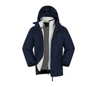 Mountain Warehouse Kids Creek 3 in 1 Waterproof Jacket - Navy - 7-8 Years - Navy - 100% Polyester