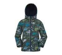 Mountain Warehouse Kids Exodus Dinosaurs Water Resistant Soft Shell Jacket - Dark Green - 5-6 Years - Dark Green