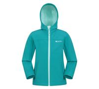 Mountain Warehouse Kids Exodus Water Resistant Soft Shell Jacket - Teal - Teal - 11-12 Years - 95% Polyester/5% Elastane