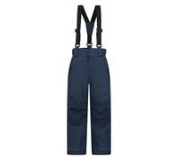 Mountain Warehouse Falcon Extreme Kids Ski Pants - Taped Seams, Waterproof Childrens Trousers, Snow Gaiters, Security Pockets - Ideal for Sports, Snowboarding Dark Blue Kids Size 9-10 Years