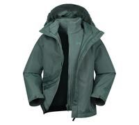 Mountain Warehouse Kids Fell 3 in 1 Water Resistant Jacket - Dark Khaki - Dark Khaki - 7-8 Years - 100% Polyester