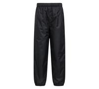 Mountain Warehouse Kids Fleece Lined Waterproof Trousers - Black - 5-6 Years - Black - 100% Polyester