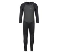 Mountain Warehouse Kids Full Wetsuit - 2mm Thickness, UPF50+, Neoprene Children's Wetsuit, Flat Seams, Easy Glide Zip Swimming Wetsuit - Spring Summer Black Kids Size 9-10 Years