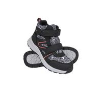 Mountain Warehouse Kids Jupiter Adaptive Leopard Print Walking Boots - Monochrome - 1 UK - Monochrome - 80% Synthetic/20% Rubber