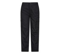Mountain Warehouse Kids Lightweight Cargo Trousers - Black - 7-8 Years - Black - 65% Polyester/35% Cotton