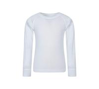 Mountain Warehouse Kids Merino II Round Neck Base Layer Top - White - White - 5-6 Years