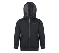 Mountain Warehouse Kids Nordic II Full Zip Hoodie - Black - 5-6 Years - Black - 100% Polyester