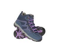 Mountain Warehouse Oscar Kids Walking Boots - Suede Footwear with Sturdy Grip, Padded Ankles & Strong Outsole - For Spring Summer Travelling, Hiking, Camping Dark Purple Junior Shoe Size 1