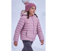 Mountain Warehouse Seasons Fur-Lined Kids Padded Jacket - Lightweight, Warm & Water-resistant Puffer Coat, Boys & Girls - For Autumn Winter, School & Outdoors Pale Pink Teen Size 13 Years