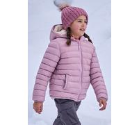 Mountain Warehouse Seasons Fur-Lined Kids Padded Jacket - Lightweight, Warm & Water-resistant Puffer Coat, Boys & Girls - For Autumn Winter, School & Outdoors Pale Pink Teen Size 13 Years