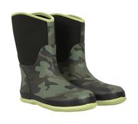 Mountain Warehouse Kids Puddle Camo Wellington Boots - Black - 2 UK - Black