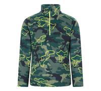 Mountain Warehouse Kids Pursuit Camouflage Half Zip Fleece Top - Lime - 2-3 Years - Lime - 100% Polyester