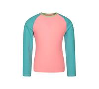 Mountain Warehouse Kids Rash Vest - UV Protection Rash Guard, Long Sleeves Childrens Rash Shirt, Flat Seams, Quick Drying, Stretch Fabric - Spring Summer, Swimming Turquoise Teen Size 13 Years
