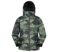 Mountain Warehouse Kids Ravine Printed Lightweight Waterproof Jacket - Khaki Green - 3-4 Years - Khaki Green - 100% Polyester