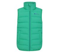 Mountain Warehouse Rocko Kids Padded Gilet - Water Resistant Rain Coat with Microfibre Padding & Front Pockets, Boys & Girls - For Autumn, Winter & Outdoors Green Teen Size 13 Years