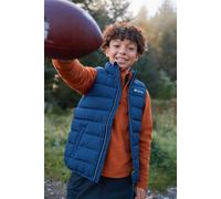 Mountain Warehouse Rocko Kids Padded Gilet - Water Resistant Coat with Microfibre Padding & Front Pockets, Boys & Girls - Autumn, Winter & Outdoors Dark Blue Kids Size 3-4 Years