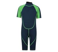 Mountain Warehouse Kids Shorty Wetsuit - 2.5mm Thickness, Flat Seams, Easy Glide Zip Children's Wetsuit, Neoprene, Adjustable Neck Closure - Spring Summer, Swim Green (Kids) Kids Size 7-8 Years