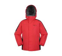 Mountain Warehouse Raptor Kids Ski Jacket - Snowproof, Fleece Lined Snow Coat with Hood - Boys and Girls Winter Warm Skiing, Snowboarding & Outdoors Active Red Kids Size 2-3 Years