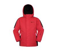 Mountain Warehouse Raptor Kids Ski Jacket - Snowproof, Fleece Lined Snow Coat with Hood - Boys and Girls Winter Warm Skiing, Snowboarding & Outdoors Red Kids Size 9-10 Years