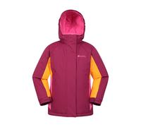 Mountain Warehouse Honey Kids Ski Jacket - Snowproof, Fleece Lined Snow Coat with Hood - Boys and Girls Winter Warm Skiing, Snowboarding & Outdoors Berry Kids Size 2-3 Years