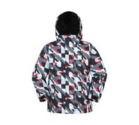 Mountain Warehouse Mogal Printed Kids Waterproof Ski Jacket - Zipped Pockets, Detachable Hood, Snowskirt -Best for Snowboarding, Winter Sports Dark Grey Teen Size 13 Years