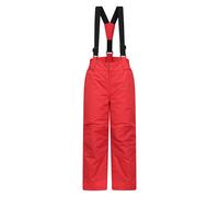 Mountain Warehouse Raptor Kids Snow Pants - Snowproof Boys Ski Trousers, Detachable Braces Bottoms - Ideal for Winter Skiing Holidays & Snowboarding Active Red Kids Size 9-10 Years