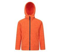 Mountain Warehouse Kids Snowdonia Microfleece Full Zip Hoodie - Orange - 5-6 Years - Orange - 100% Polyester