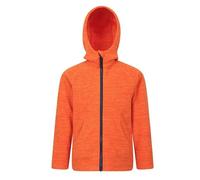 Mountain Warehouse Kids Snowdonia Microfleece Full Zip Hoodie - Orange - 5-6 Years - Orange