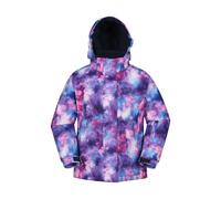 Mountain Warehouse Kids Snowdrop Watercolour Ski Jacket - Dark Purple - 7-8 Years - Dark Purple - 100% Polyester