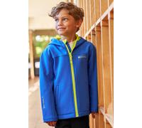 Mountain Warehouse Exodus Kids Softshell Jacket - Breathable, Wind & Water Resistant, Fleece Lined Coat, For Boys & Girls - Best For Sping Summer & Hiking Cobalt Kids Size 9-10 Years