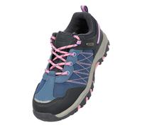 Mountain Warehouse Kids Stampede Waterproof Suede Walking Shoes - Lilac - 5 UK - Lilac - 50% Synthetic/50% Textile