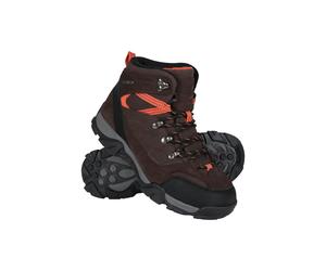 Mountain Warehouse Kids Trail Suede Walking Boots - Brown - Brown - 13 UK Child - 40% Suede/20% Phylon/10% Ripstop/10% Mesh/10% EVA/10% Foam