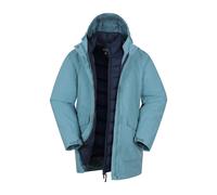 Mountain Warehouse Kids Unisex 'Alaskan' 3 In 1 Jacket with Pockets Breathable Waterproof Coat Teal - Size 7-8Y