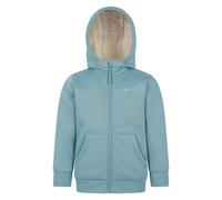 Mountain Warehouse Kids Unisex 'Alpine II' Full Zip Hoodie Sherpa Lined Warm Cosy Midlayer Jumper Teal - Size 5-6Y